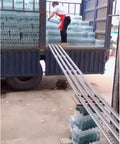 Stainless Steel Roller Conveyor Belt For Light Duty Gravity Conveyor Table With ABS Plastic Rollers used in truck unloading.