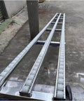 Light Duty Gravity Conveyor Slides With ABS Plastic Roller System And Stainless Steel Frame Two Slide 200 Cm Long outdoor view