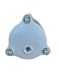 Front view of Compressed Air Motor for Pneumatic Hydraulic Pumps, housing with Stud, Gray, showing bolt placement and port.