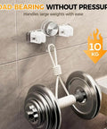 Broom Holder Mop Hanger, 2026 New No punching required Broom Hanger Organizer showcasing 10 kg load-bearing capacity with weights