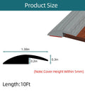 Diagram showing dimensions of Carpet Floor Transition Strip, Self-Adhesive Carpet to Tile Transition Edging Trim 10Ft - Gray, 5mm Cover Height