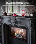 12 Pack Gray Ceramic Balls, Mixed 4 Sizes Fireplace Balls, Modern Accessory for indoor fireplace, burning effect