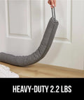 Door Draft Stopper For Bottom Of Doors Fits Gaps Up To 3 Inches, 32 Inch Gray, easy install under door for cold air and noise blocking