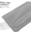 Experience quiet living with this 2-pack door silencer cushion set, gray, tool-free installation, close-up of one cushion