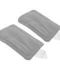 Two door silencers with elastic bands reduce noise and protect doors in nurseries, bedrooms, offices, and libraries; no drilling required