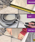 Versatile Gray Foam Backer Rod Set 1/2in x 20ft - Essential Caulk Saver for Sealing Concrete Gaps, Expansion Joints, and Crack Filling (71480)