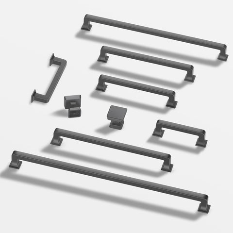 10 Pack 5 Inch Gray Kitchen Cabinet Handles Modern Cabinet Pulls for Cabinets and Vanity with Fingerprint Resistant Matte Gray Finish