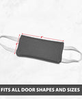 2 Pack Silent Door Latch Covers For Quiet Close Doors, Baby Safe Neoprene Noise Reducer For Nursery, Gray, 4x2 inches