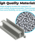 Gray Sliding Shower Door Bottom Guide For Glass Doors Fits 1-3/8 Inch Wide And 3 Inch Long Replacement Rail PVC Material