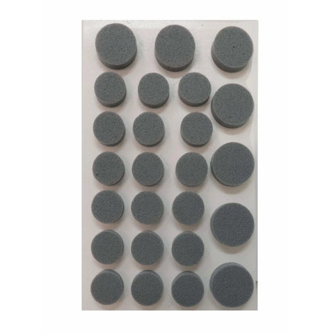 Assorted Round Self Stick Noise Dampening Foam Cabinet Bumpers 100 Pack Gray For Quiet Closures And Surface Protection