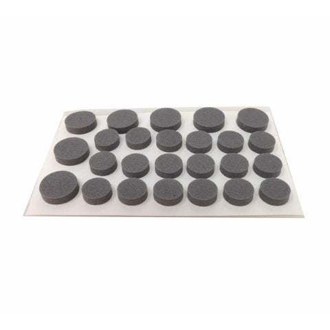 Assorted Round Self Stick Noise Dampening Foam Cabinet Bumpers 100 Pack Gray For Quiet Closures And Surface Protection Easy Peel And Stick Ideal For Cabinets Doors Electronics Lamps Decor And More on a sheet