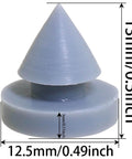 16 Pack Gray Rubber Conical Door Silencers, Nail Style Bumpers For Metal And Wooden Doors, Quiet Exit Door Cushions For Hinge Gaps