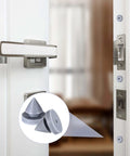 40 Pieces Rubber Door Silencers Set Anti Collision Door Mutes For Metal Doors And Frames Noise Reduction Slam Proof Heavy Duty Rubber Hinge Outlet Cushions Quiet Close Pads For Home Office And Commercial Doors installed on a door frame.