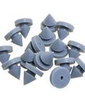 16 Pack Gray Rubber Conical Door Silencers, Nail Style Bumpers For Metal And Wooden Doors, Quiet Exit Door Cushions