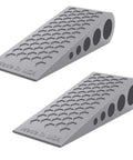 Door Stoppers for Bottom of Door Premium Floor Rubber Door Stop Wedge Made in USA Heavy Duty Honeycomb Design, gray 2-pack