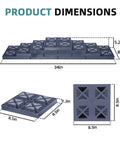 Heavy Duty RV Leveling Blocks For Campers And Trailers With Interlocking Design, 10 Pack Includes Carrying Bag, Adjustable Height