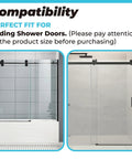 Gray Sliding Shower Door Bottom Guide for Glass Doors fits 1-3/8 inch wide and 3 inch long compatibility with sliding doors