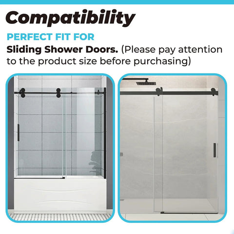 Gray Sliding Shower Door Bottom Guide for Glass Doors fits 1-3/8 inch wide and 3 inch long compatibility with sliding doors