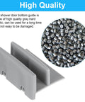 Sliding Shower Door Bottom Track With One Half Inch Groove For Seven Sixteenth Inch Thick Glass Gray Two Piece Set