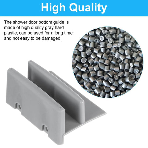 Sliding Shower Door Bottom Track With One Half Inch Groove For Seven Sixteenth Inch Thick Glass Gray Two Piece Set