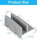 Sliding Shower Door Bottom Track With One Half Inch Groove For Seven Sixteenth Inch Thick Glass Gray Two Piece Set
