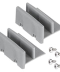 Sliding Shower Door Bottom Track With One Half Inch Groove For Seven Sixteenth Inch Thick Glass Gray Two Piece Set with screws