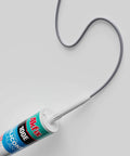 Gray RTV Silicone Caulk 2 Pack 100E Waterproof Sealant for kitchen and bathroom use, featuring a flexible nozzle.