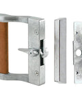 Gray Finish Sliding Door Handle Set for Fullview doors and various sliding patio doors with mill finish diecast components.
