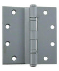Ball Bearing Half Surface Door Hinge With Fixed Pin Five Inch Prime Coat Gray Steel Pack Of Three shown in gray steel.