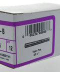Box of 2/0 X 1 Inch Gray Taper Pin, 12-Pack, corrosion resistant, Hillman Taper Pin Series, barcode and labeling visible