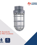 Industrial Jelly Jar Vapor Tight Light Fixture With Prismatic Glass Globe, 150W 120V Ceiling Or Wall Mount Lamp