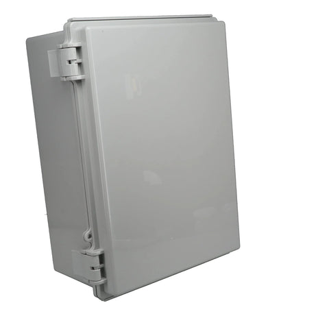 Rugged Outdoor NEMA Poly PBT Blend Economy Enclosure Box, Weatherproof IP66 And NEMA 1 2 4 4X Rated, closed side view