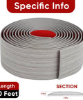 Floor Transition Strip for Doorways, 2'' x10Ft Self-Adhesive Laminate Floor Strip, Carpet Threshold - Gray Wood Grain, coiled view