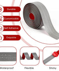 Floor Transition Strip for Doorways, 2'' x10Ft Self-Adhesive Laminate Floor Strip, Carpet Threshold - Gray Wood Grain, flexible PVC roll