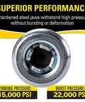 Beefy Heavy Duty Quick Release Grease Coupler 1/8 In NPT 1 Pack With Integrated Non Return Valve for Easy Disconnect close-up
