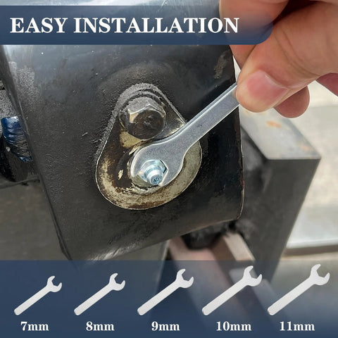 Using wrench on All In One Grease Fittings Kit With 405 Pcs SAE And Metric Zerk Fittings Including NPT One Quarter Inch M6.