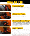 Instructions on using Go To Grease Fitting Cleaning Tool Red That Cleans Zerk Fittings And Removes Dried Grease From Pins Shafts Bushings