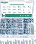 Grease Fittings Set All In One 240 Piece SAE And Metric Zerk Fittings NPT Quarter Inch And Eighth Inch M6 M8 M10 Straight And Angled Nipples with Wrench Kit