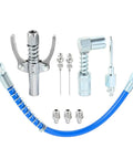 Grease Gun Accessory Kit With Double Handles Grease Coupler Recessed Fitting Adapter 90 Degree Grease Coupler Adapter Zerk Fittings