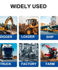 All In One Grease Gun Coupler Kit With 60 Grease Fittings for diverse applications on digger, loader, ship, truck, factory, farm