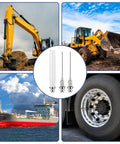 Three Pack 18G Grease Gun Needles For Easy Lubrication Of Machines And Bicycle Chains Carbon Steel Tips visible with heavy machinery and vehicles