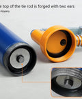 Close-up of One Handed 120cc High Pressure Grease Gun for Precise Lubrication, showing yellow cap and blue body detail.