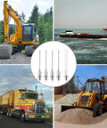 Collage showing 5pcs Grease Injector Needle, Small Bearing Grease Needle Nozzle Portable and Detachable suited for heavy machinery
