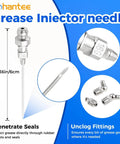 Grease Gun Accessory Kit With Double Handles Grease Coupler Recessed Fitting Adapter Zerk Fittings Needle Nozzles focus