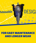 Suspension Ball Joint For Mercedes-Benz Metris K500451 With Greaseable Socket And Gusher Bearing, cross-section view