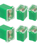 Six Pack 40A Square Auto Fuses For SUVs Cars Trucks Boats Beefed Up Low Profile Box Style Fuses With Time Delay Copper Alloy Contacts
