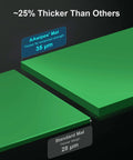 Comparison of Sticky Mat Adhesive Pads showing thickness difference, highlighting product keyword Sticky Mat Adhesive Pads For Cleanrooms 24 By 36 Inches 5 Pack With 30 Sheets Per Pack Total 150 Sheets Green Cleanroom Floor Mats For Shoes Dirt Removal In Labs Hospitals And Construction