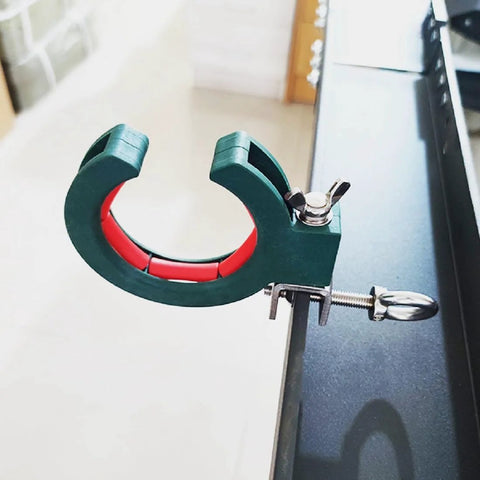 Close-up of Two Pack Green Cable Tray Rollers for Wire Routing and Cable Management, Red Axle Design That Rolls With Your Wires