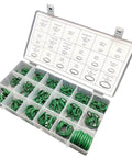 Green 18 Size Car AC Compressor O Ring Seal Kit With 270 Rubber O Rings To Prevent Leaks for various applications