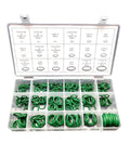 Green 18 Size Car AC Compressor O Ring Seal Kit With 270 Rubber O Rings To Prevent Leaks For Air Oil Gas Water Includes 20 Packs